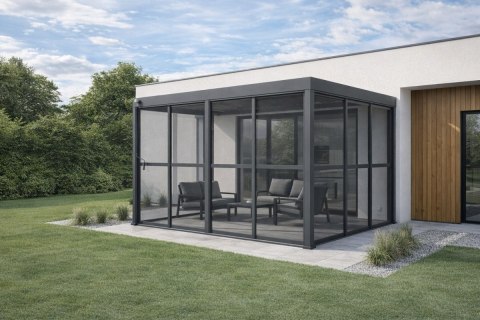 Przesuwne drzwi do pergoli 3,6m Mirador Deluxe i Premium 111 - Antracyt