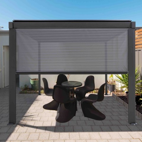Roleta Opuszczana do Pergoli 3 m MIRADOR Solid i Basic Antracyt Nordvic