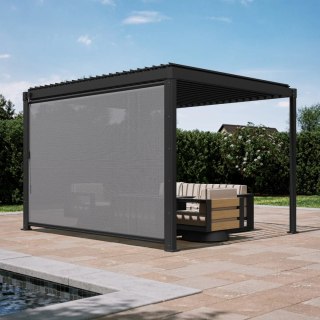 Roleta Opuszczana do Pergoli 4 m MIRADOR Solid i Basic Antracyt Nordvic
