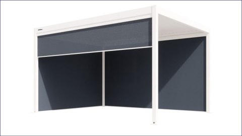 Roleta ZIP SCREEN antracyt 3m do pergoli Gerda Soleo