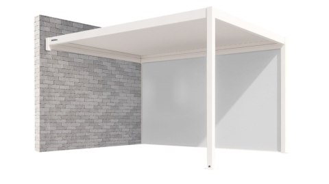 Roleta ZIP SCREEN biała 3m do pergoli Gerda Soleo
