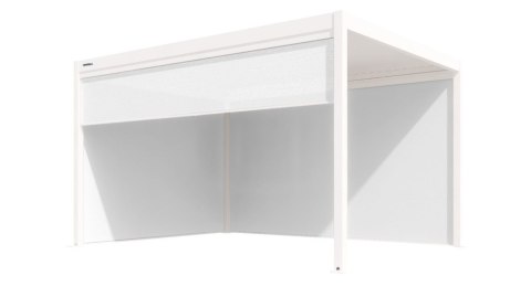 Roleta ZIP SCREEN biała 3m do pergoli Gerda Soleo