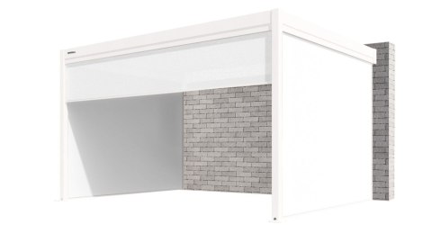 Roleta ZIP SCREEN biała 4m do pergoli Gerda Soleo