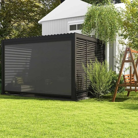 Roleta przeciwsłoneczna opuszczana 3,6M - Pergola tarasowa MIRADOR Deluxe i Premium 111 - Antracyt
