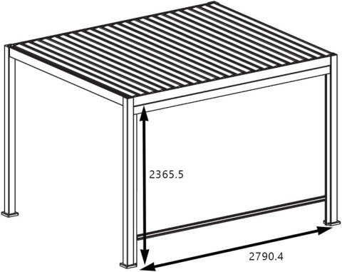 Roleta przeciwsłoneczna opuszczana 3M - Pergola tarasowa MIRADOR Deluxe i Premium 111 - Antracyt