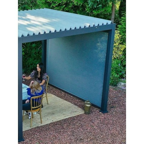 Roleta przeciwsłoneczna opuszczana 4M - Pergola tarasowa MIRADOR Deluxe i Premium 111 - Antracyt