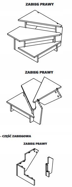 Schody Drewniane Dębowe Zabiegowe Prawe Czarna Poręcz