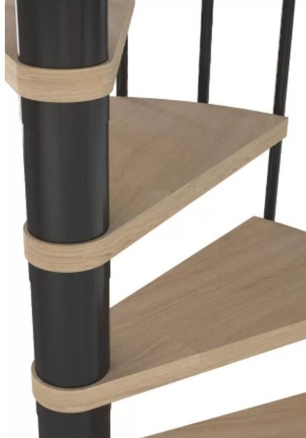 Schody Spiralne Calgary Antracyt-Buk Kręcone 120 cm