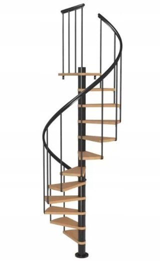Schody Spiralne Calgary Antracyt-Buk Kręcone 140 cm