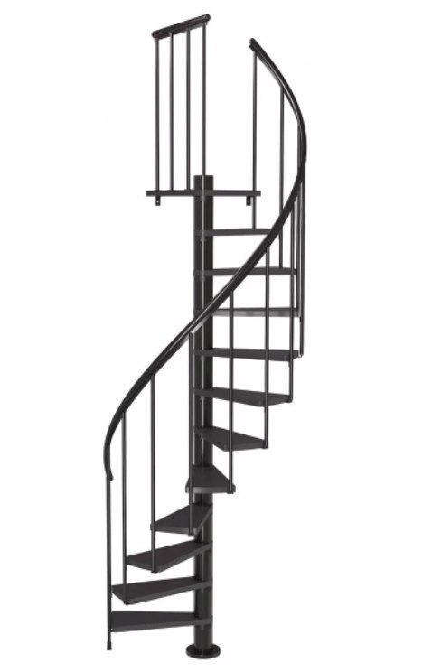 Schody Spiralne Calgary Antracyt Kręcone 120 cm