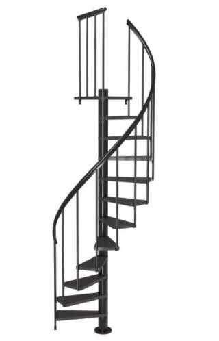 Schody Spiralne Calgary Antracyt Kręcone 140 cm