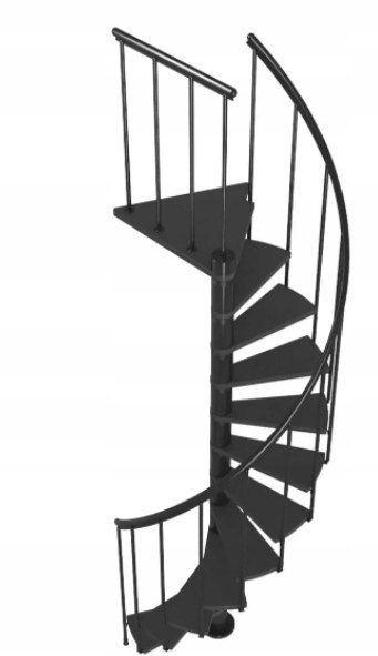 Schody Spiralne Calgary Antracyt Kręcone 140 cm