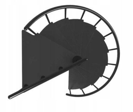Schody Spiralne Calgary Antracyt Kręcone 140 cm