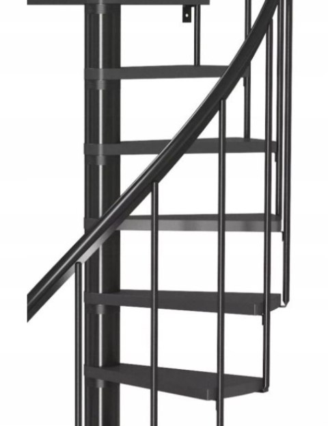Schody Spiralne Calgary Antracyt Kręcone 140 cm