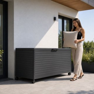 Skrzynia Ogrodowa Aluminiowa Mirador Premium H 1064 L Antracyt Trwała i Wodoodporna
