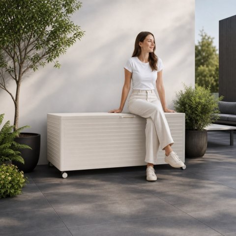 Skrzynia Ogrodowa Aluminiowa Mirador Premium H 1064 L Grau Trwała i Wodoodporna