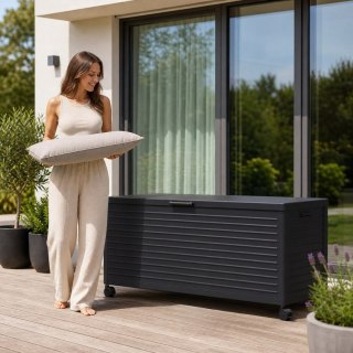 Skrzynia Ogrodowa Aluminiowa Mirador Premium H 776 L Antracyt Trwała i Wodoodporna