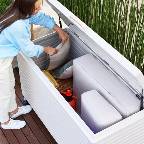 Skrzynia Ogrodowa Aluminiowa Mirador Premium H 776 L Grau Trwała i Wodoodporna