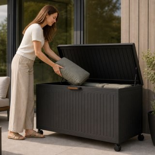 Skrzynia Ogrodowa Aluminiowa Mirador Premium V 662 L Antracyt Trwała i Wodoodporna