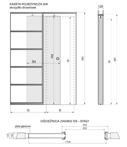 System G/K Przesuwny Aluminiowy Voster