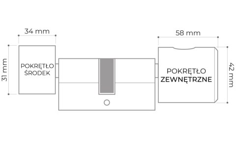 Wkładka SMART z czytnikiem linii papilarnych rozmiar 40/40, kolor czarny