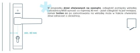 Zamek inteligentny tedee GO2 powered by GERDA (srebrny)