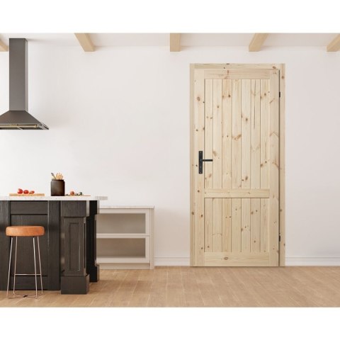 Drzwi Drewnianie Duo Loft Classic Sęczne Pełne Skrzydło 70 Prawe Outlet