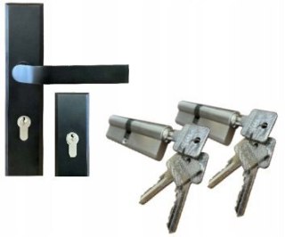 Drzwi Dwuskrzydłowe ELIX Stalowe 120cm/140cm Antracyt Złoty Dąb Orzech Ramka INOX