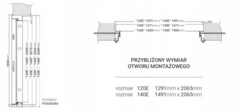 Drzwi Dwuskrzydłowe ELIX Stalowe 120cm/140cm Antracyt Złoty Dąb Orzech Ramka INOX