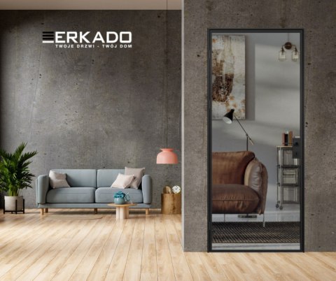 Drzwi Erkado Loft Steel BASIC 1 w ramie 800x2080 Różne Szklenia Różne kolory lub NA WYMIAR
