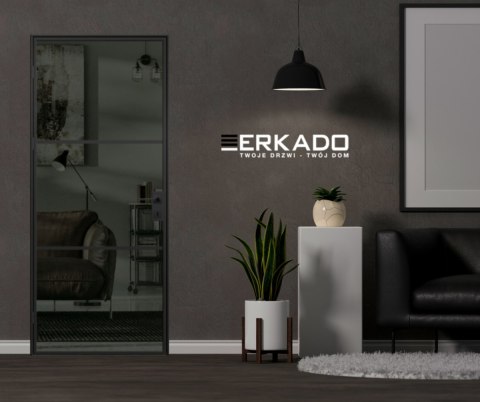 Drzwi Erkado Loft Steel BASIC 2 w ramie 900x2080 Szpros Różne Szklenia Różne kolory lub NA WYMIAR