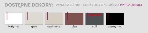 Drzwi Kampo Czarna Szyba Kolory Bezprzylgowe lub Przylgowe