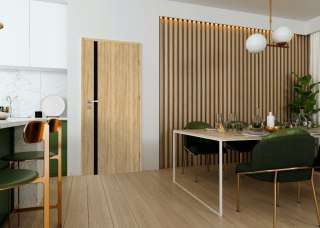 Drzwi Moderno Dąb Bawaria 80cm Prawe Lacobel Przylgowe OUTLET