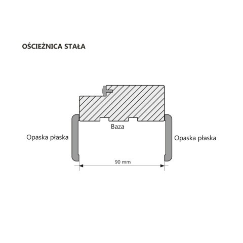 Drzwi drewniane Loft Lamino Szpros z Ościeżnicą Stałą lub Regulowaną Zestaw