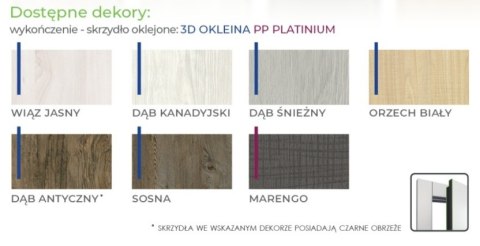 Drzwi Pełne Przylgowe z Ościeżnicą Regulowaną lub Stałą Kolory Voster VST