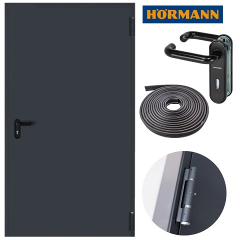 Drzwi Przeciwpożarowe 100cm EI30 Stalowe Hörmann Antracyt RAL7016 1000x2000