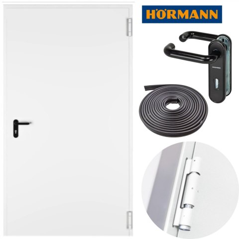 Drzwi Przeciwpożarowe 100cm EI30 Stalowe Hörmann Białe RAL 9002 1000x2000