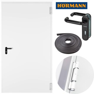 Drzwi Przeciwpożarowe 80cm EI30 Stalowe Hörmann Białe RAL 9002 800x2000