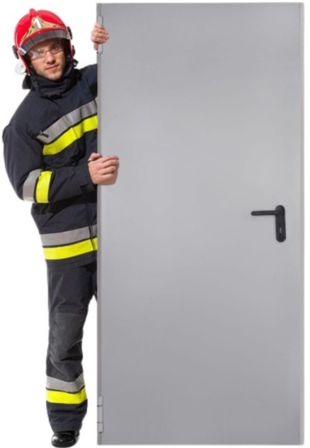 Drzwi Przeciwpożarowe EI60 120cm RAL 7035 Szare Padilla 1290 x 2060