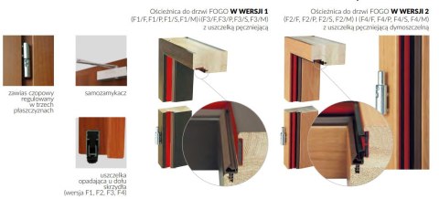 Drzwi Przeciwpożarowe Wejściowe EI30 FOGO 70/80/90/100 cm Kolory Wewnątrz-obiektowe