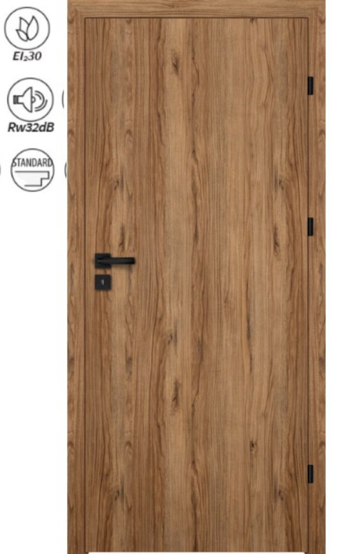 Drzwi Przeciwpożarowe Wejściowe EI30 FOGO 70/80/90/100 cm Kolory Wewnątrz-obiektowe