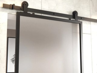 Drzwi Przesuwne Szklane Baldur Loft bez wzory Szyba Satyna Różne wymiary Zestaw