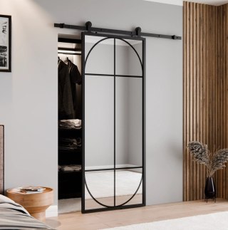 Drzwi Przesuwne Szklane ŁUK 1 Lustro Baldur Aluminium System Szyna Różne wymiary