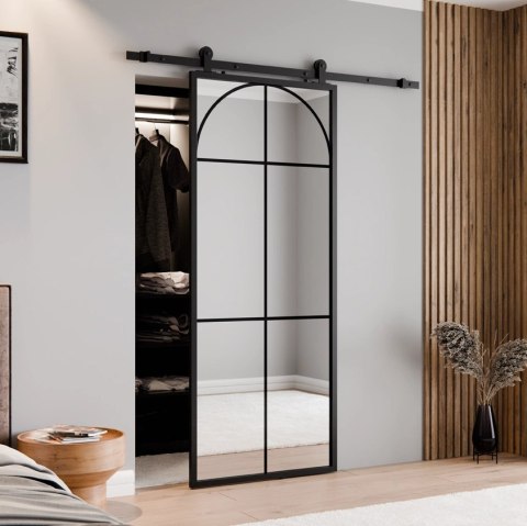 Drzwi Przesuwne Szklane ŁUK 2 Lustro Baldur Aluminium System Loft Różne wymiary
