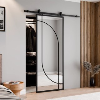 Drzwi Przesuwne Szklane ŁUK 4 Lustro Baldur Aluminium System Loft Różne wymiary
