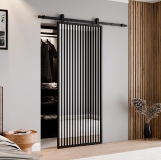 Drzwi Przesuwne Szklane Lamele Pasy Szerokie Baldur Aluminium System Różne wymiary