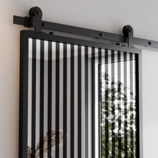 Drzwi Przesuwne Szklane Lamele Pasy Szerokie Baldur Aluminium System Różne wymiary