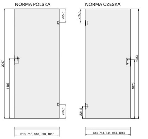 Drzwi Szklane Bezprzylgowe LOFT 80 z Ościeżnicą Regulowaną