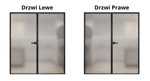 Drzwi Szklane Dwuskrzydłowe Lever Symetric 8 Pól Szyba Przeźroczysta Różne Wymiary