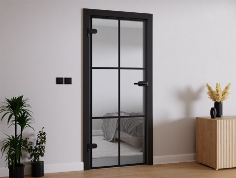 Drzwi Szklane Tafla Loft Glass 6 Pól 80cm Szło Przeźroczyste / Mleczne